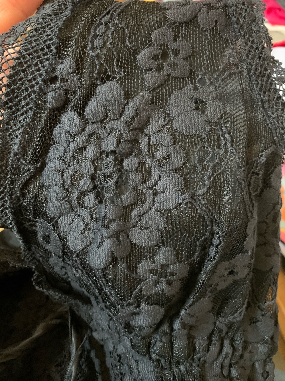 Dolce & Gabbana Floral lace y2k goth mini dress blouse - Picture 7 of 7